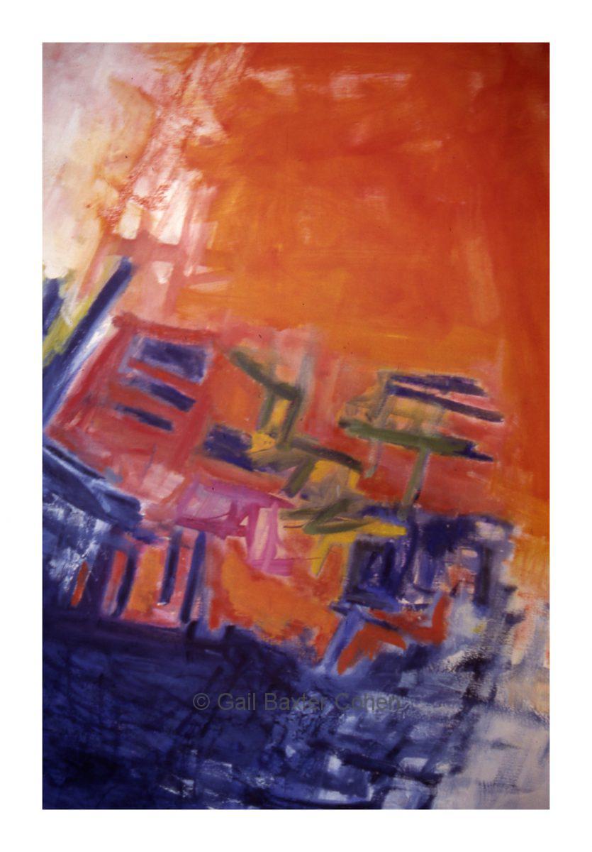 Gail Baxter Cohen - Orange, Blue and Green