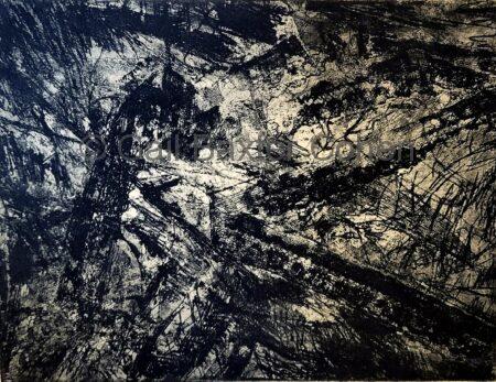 Gail Baxter Cohen - Black Abstract with Fabric