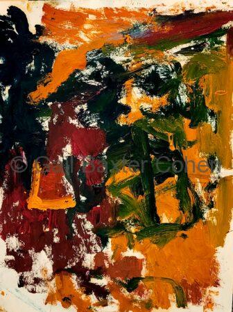 Gail Baxter Cohen - Green and Orange Abstract