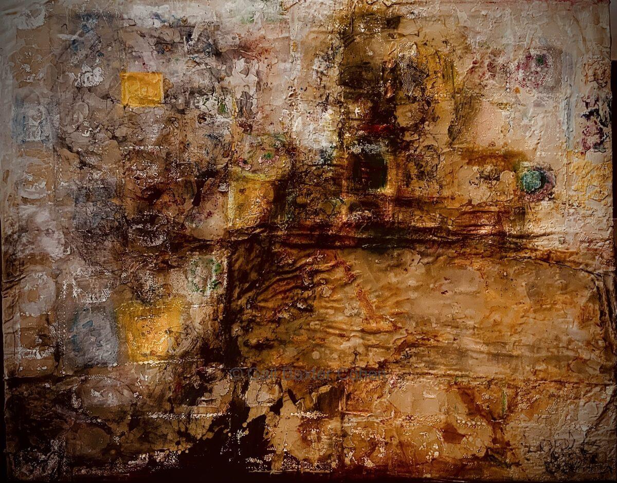 Gail Baxter Cohen - Abstraction with Yellow and Brown