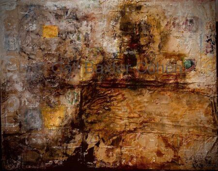 Gail Baxter Cohen - Abstraction with Yellow and Brown
