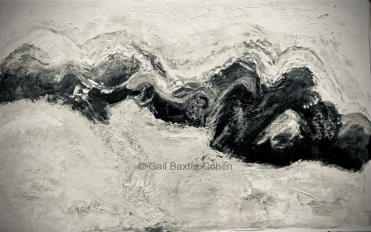 Gail Baxter Cohen - Black Abstract Landscape
