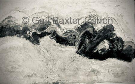 Gail Baxter Cohen - Black Abstract Landscape
