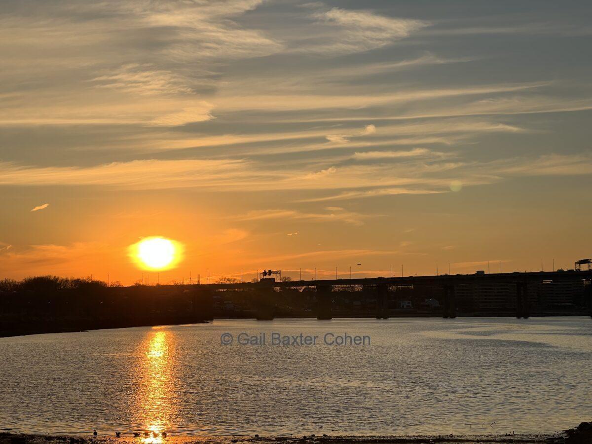 Gail Baxter Cohen - Sunset at the Bridge