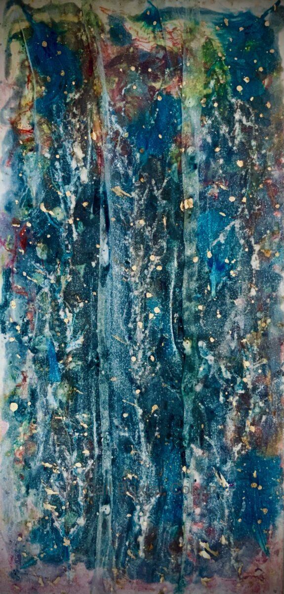 Gail Baxter Cohen - Abstract Blue and Gold